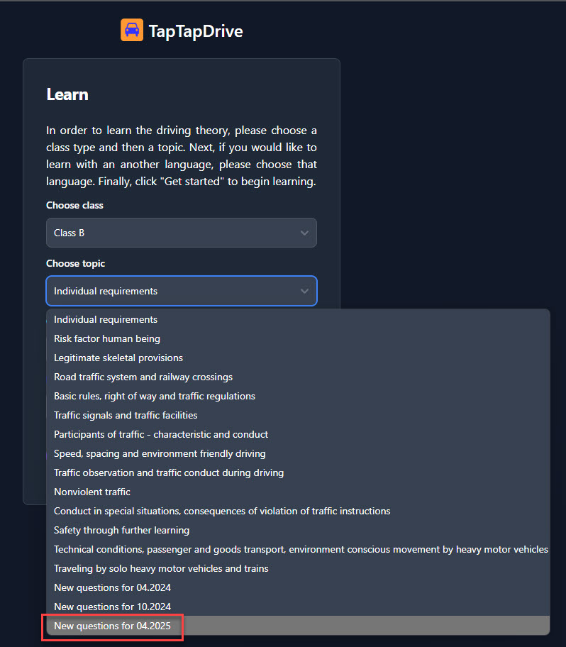 New Questions for April 2025 TapTapDrive Germany